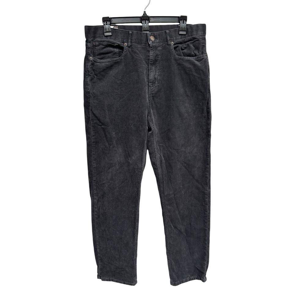 Marine Layer Mens 32x30 Corduroy 5 Pocket Pants Relaxed Fit Charcoal Gray